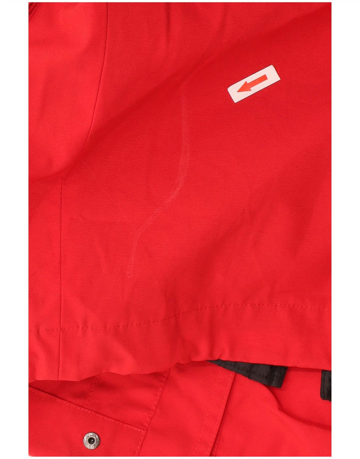 Zara Veste matelassée surdimensionnée à capuche pour femme UK 10 Small Rouge Polyester