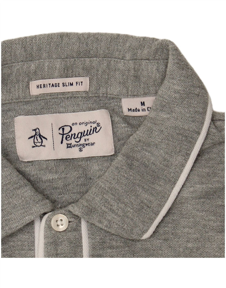 Penguin Polo Heritage Slim Fit Homme Gris Moyen Rayé