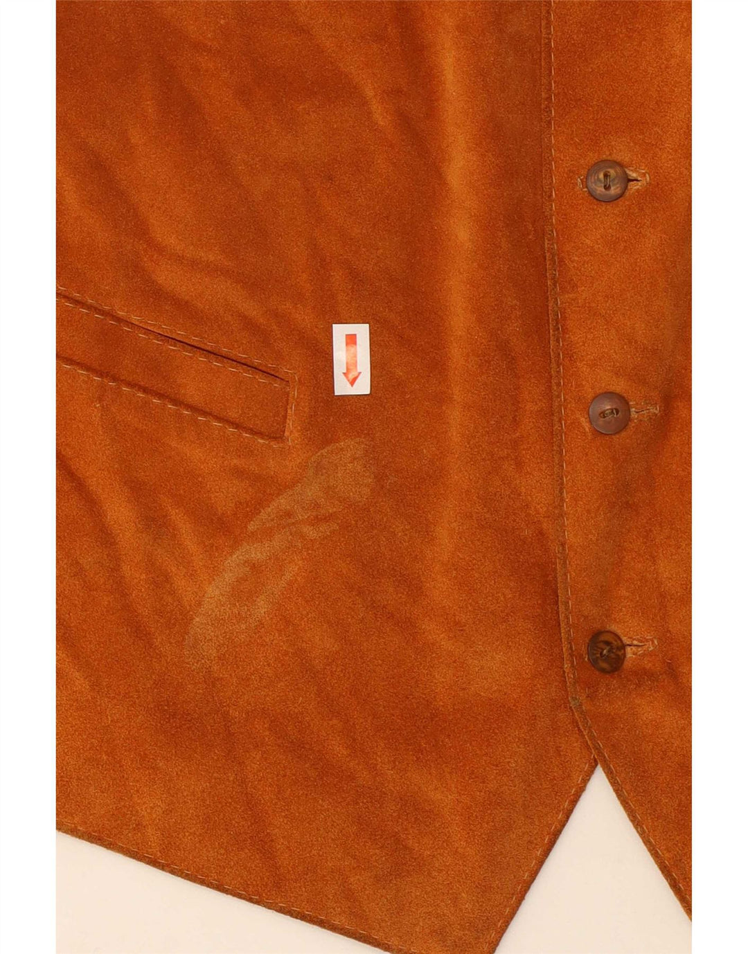 gilet en daim vintage pour hommes petit brun