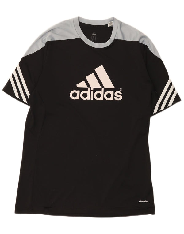 Adidas Hommes Climalite T-Shirt Haut Noir Colorblock Polyester