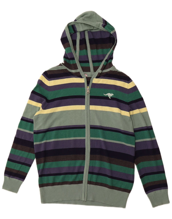 KANGAROOS Pull Cardigan à Capuche Femme UK 18/20 XL Rayé Multicolore