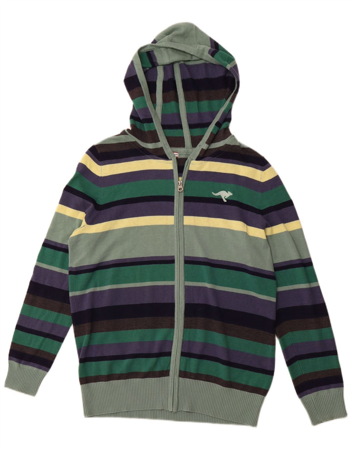 KANGAROOS Pull Cardigan à Capuche Femme UK 18/20 XL Rayé Multicolore