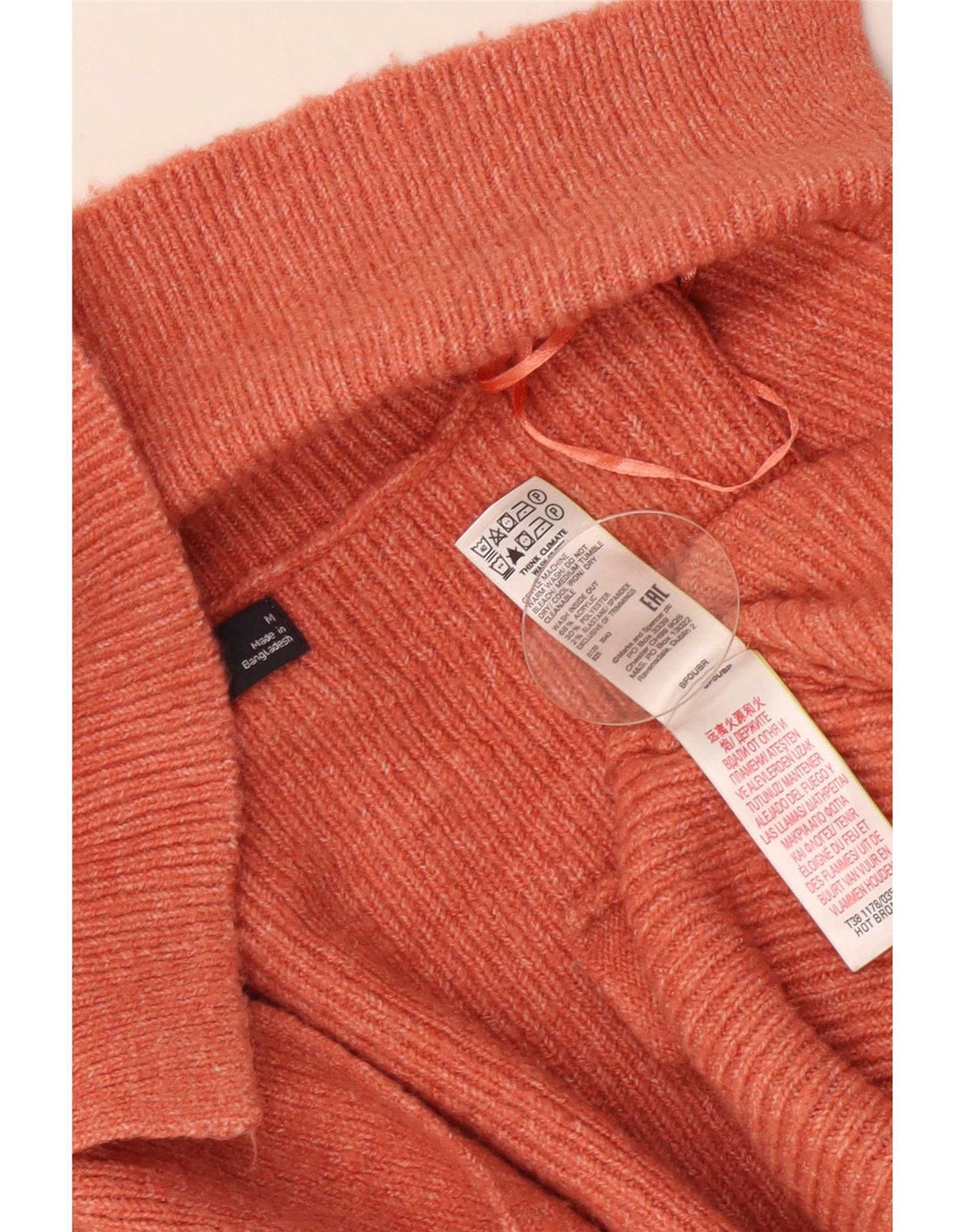 Marks & Spencer Pull cardigan ouvert long pour femme UK 12 Orange moyen