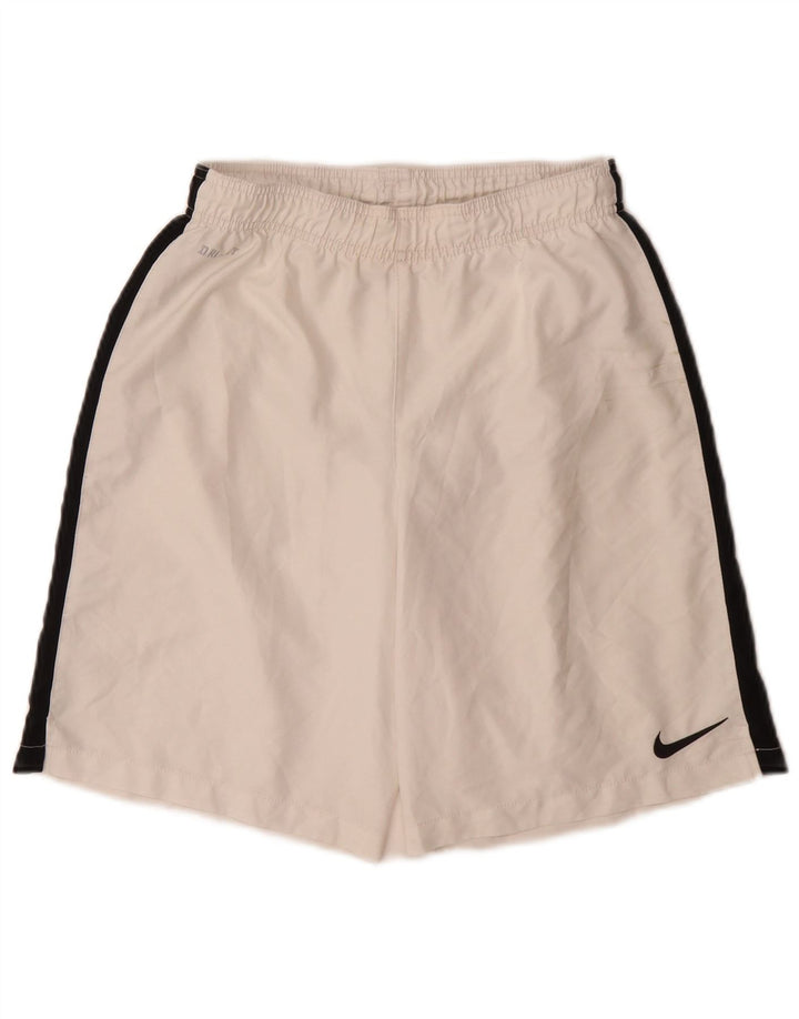 Nike Short de sport Dri Fit pour homme en polyester color block blanc moyen
