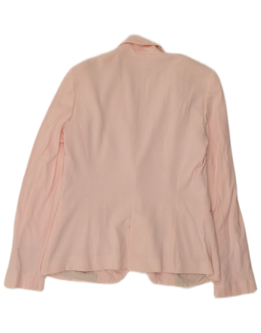Zara Veste Blazer 1 Bouton Femme UK 14 Grande Viscose Rose