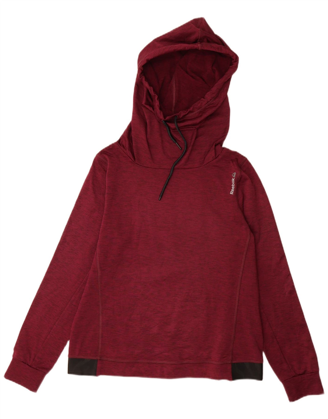 REEBOK Pull à capuche pour femme UK 12/14 Polyester moucheté marron moyen
