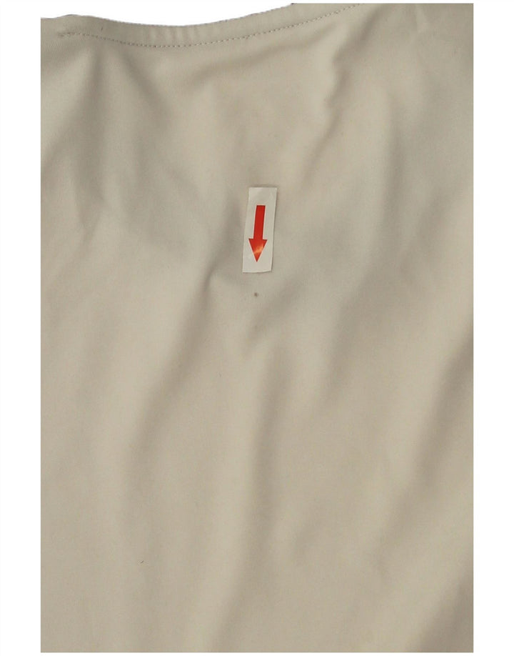 Adidas T-shirt pour homme en polyester blanc cassé moyen