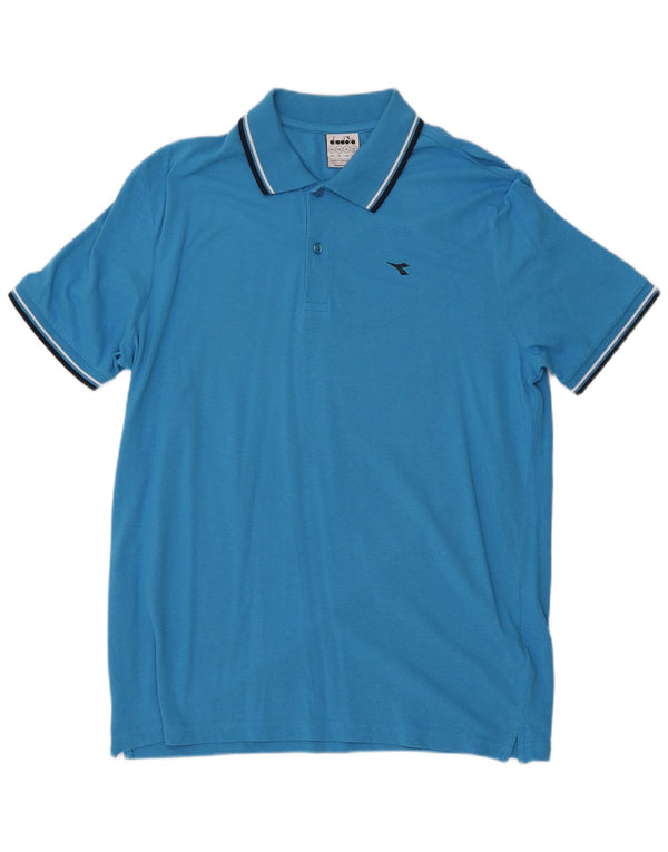 DIADORA Polo Homme 2XL Bleu Coton