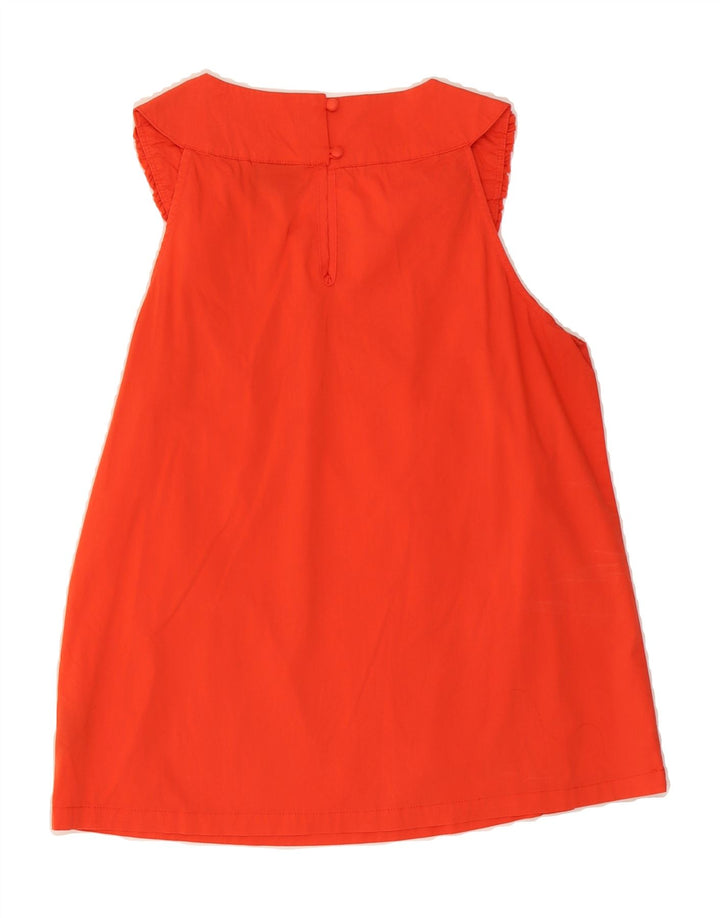 MOSSIMO Womens Sleeveless Blouse Top UK 14 Medium Orange Cotton Vintage Mossimo and Second-Hand Mossimo from Messina Hembry 