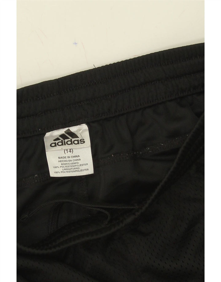ADIDAS Boys Sport Shorts 13-14 Years Black Polyester Vintage Adidas and Second-Hand Adidas from Messina Hembry 