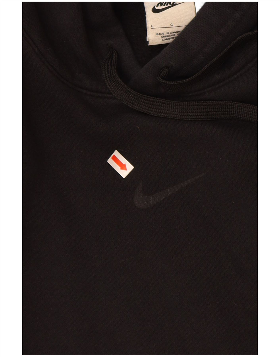 NIKE Pull à capuche graphique pour hommes Grand coton noir