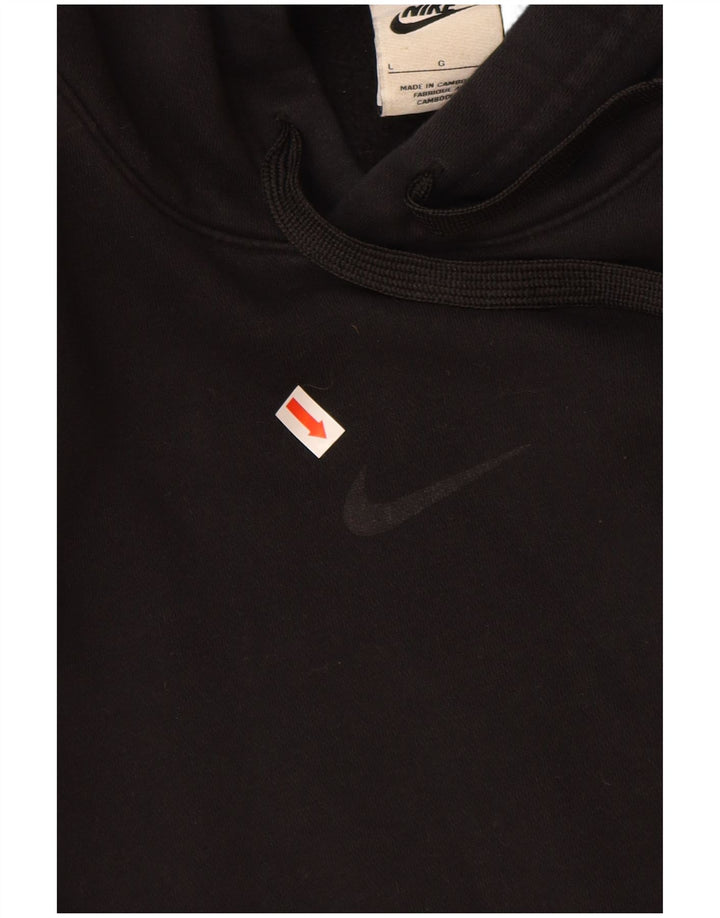 NIKE Pull à capuche graphique pour hommes Grand coton noir