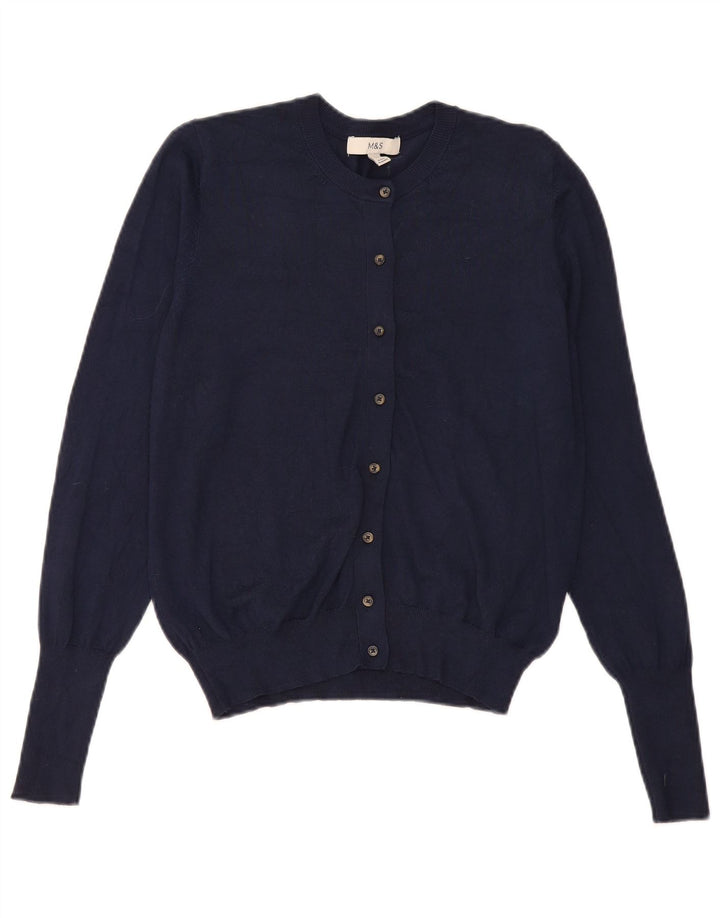 Marks & Spencer Cardigan pour femme en viscose bleu marine moyen UK 12