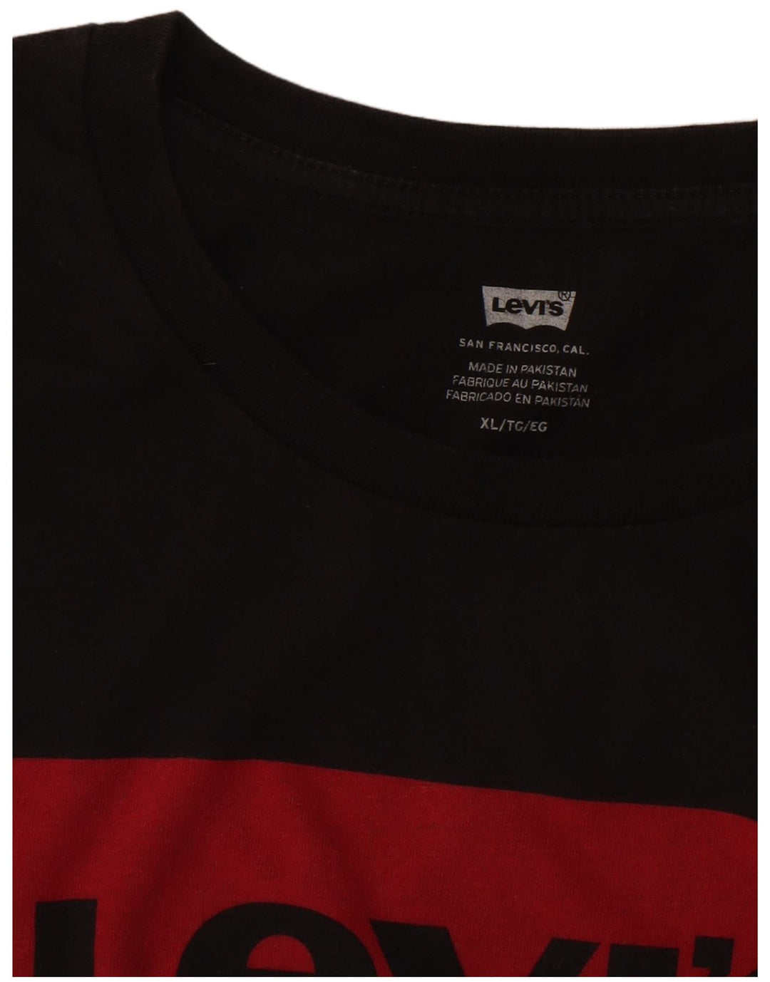 LEVI'S T-Shirt Graphique Femme UK 18 XL Noir