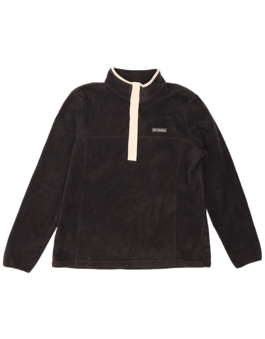 COLUMBIA Pull polaire à col boutonné pour femme UK 16 Large Gris Polyester