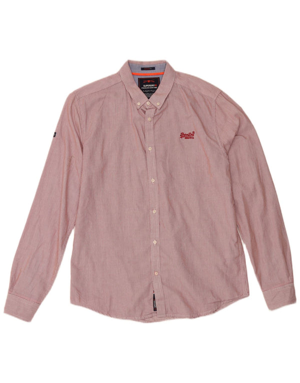 Superdry Chemise Regular Fit En Coton À Grandes Rayures Rouges Homme