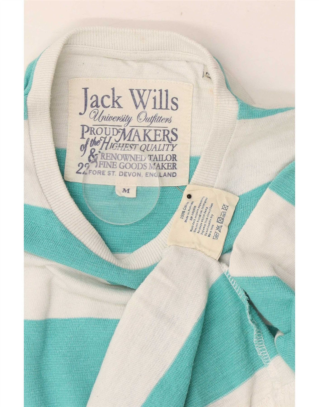 Jack Wills T-Shirt Homme Vert Moyen Rayé Coton