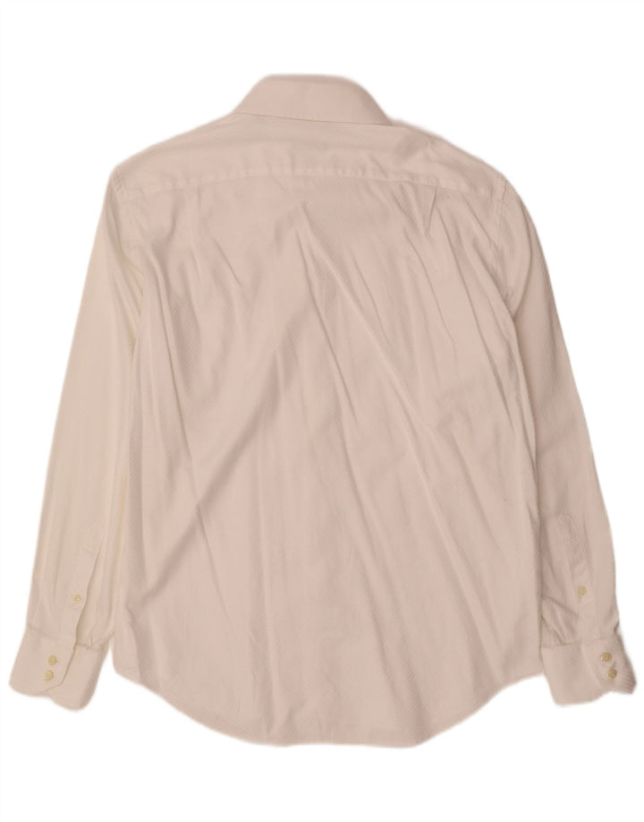 Corneliani Chemise Homme Taille 42 16 1/2 Grand Coton Blanc