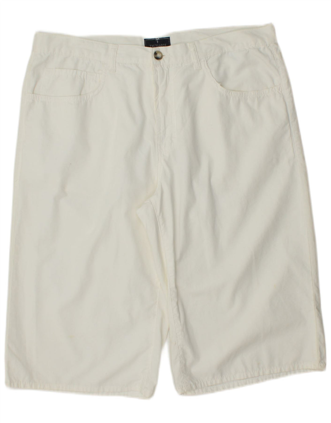 TRUSSARDI Short décontracté pour homme IT 56 3XL W36 Blanc Coton