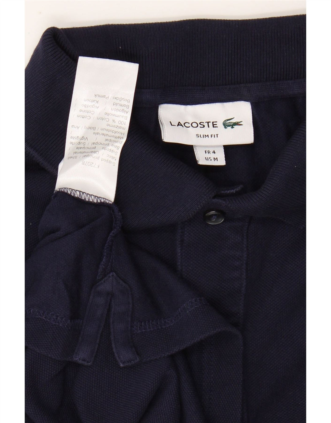 LACOSTE Polo Slim Fit Homme Taille 4 Coton Bleu Marine Moyen