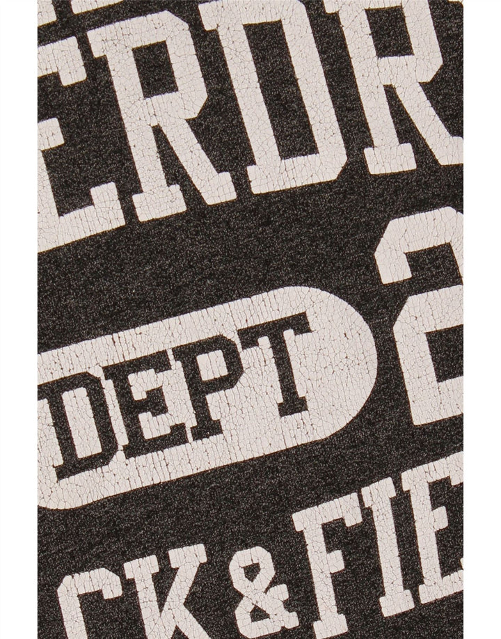 SUPERDRY Pull à capuche graphique Track & Field pour homme - Large - Gris color block