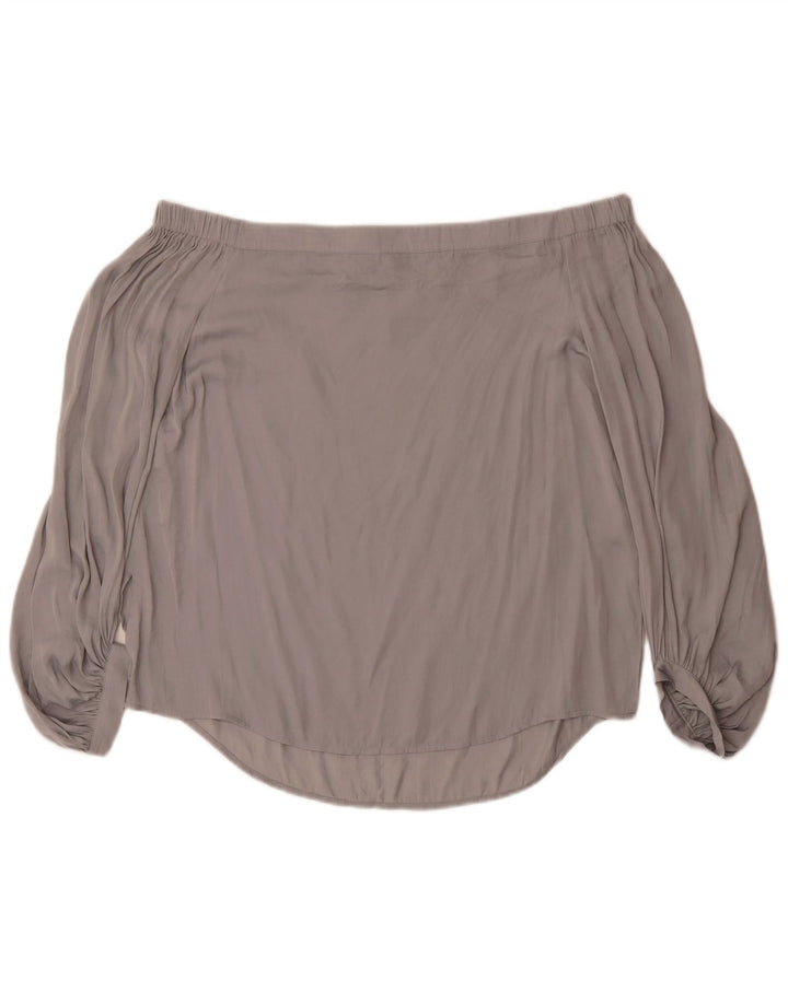Mossimo Haut à épaules dénudées pour femme UK 44 Gris moyen Polyester