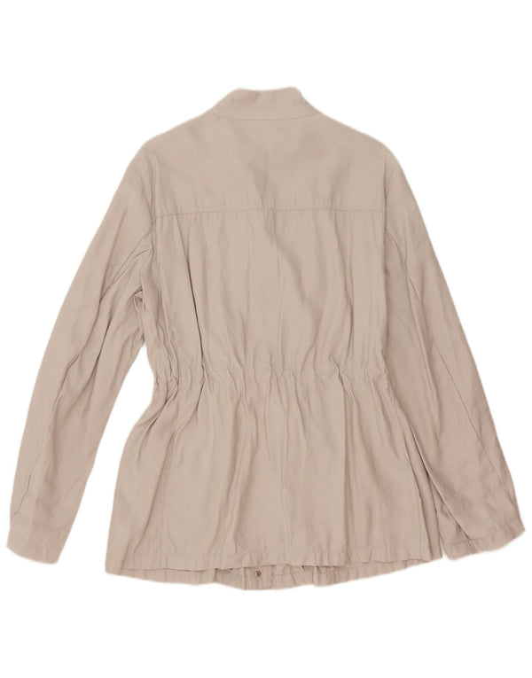 Zara Veste Utilitaire Femme UK 18 XL Beige Viscose