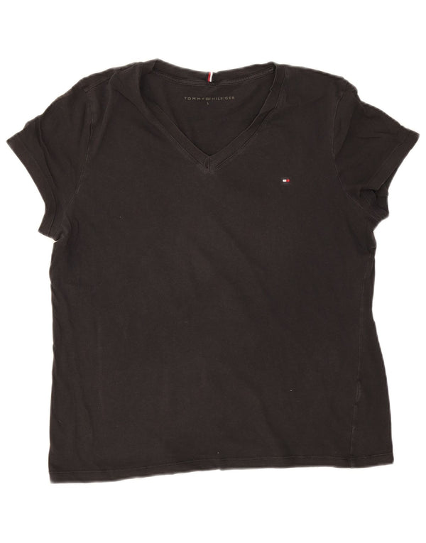 Tommy Hilfiger T-shirt pour femme UK 16 Large Noir