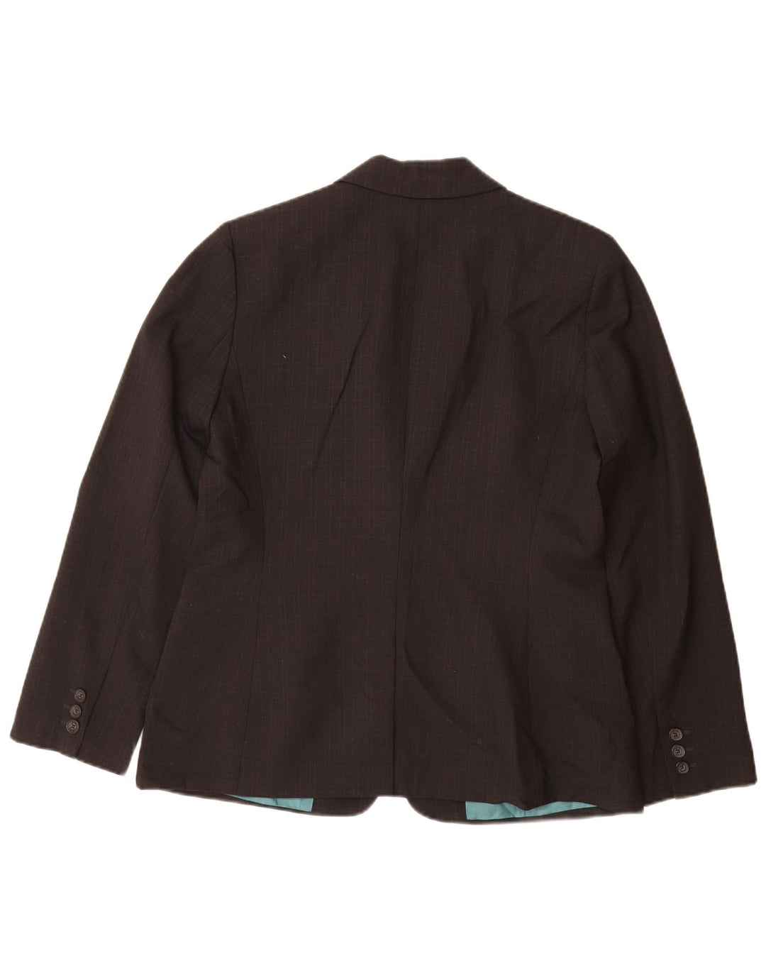 Calvin Klein Veste Blazer Femme UK 10 Petit Carreau Noir Polyester