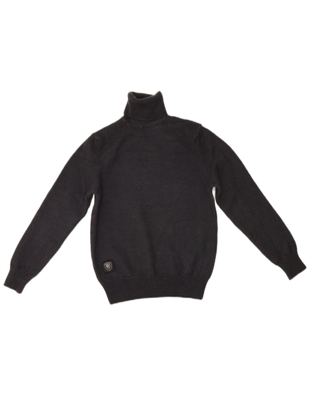 Blauer Pull col roulé pour femme UK 8 Petite laine grise