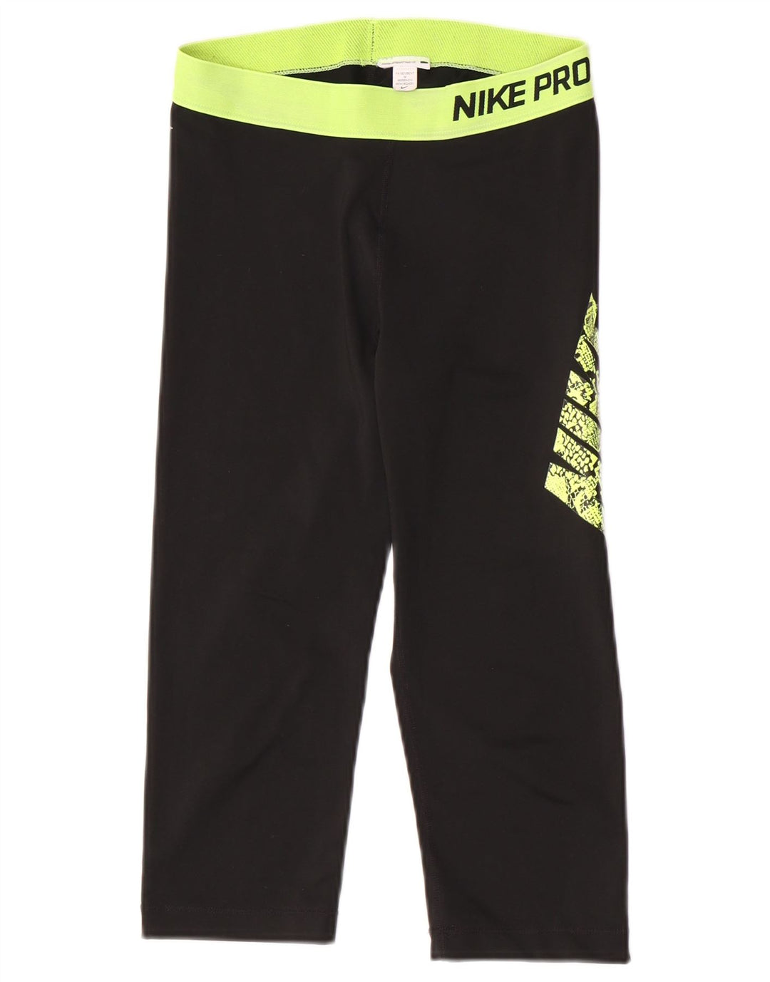 Nike Legging Capri graphique pour femme UK 12 Noir moyen colour block