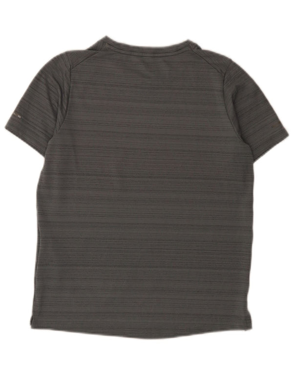 Nike Garçon Dri Fit T-Shirt Top 10-11 ans Gris Moyen Rayé Polyester