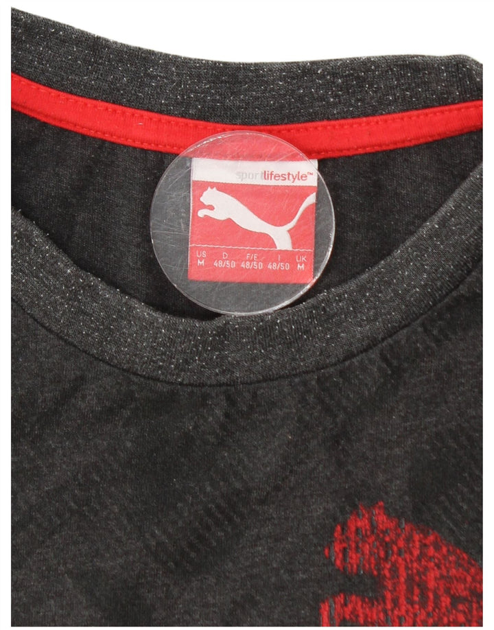 PUMA T-Shirt Graphique Homme Gris Moyen