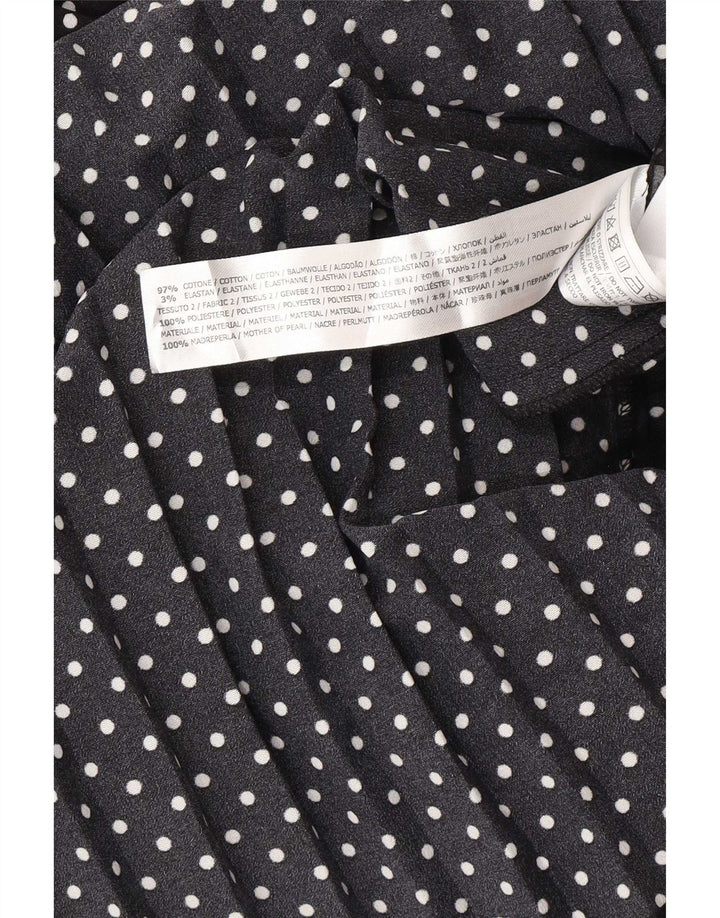 Simona Barbieri Femme Twinset Maxi Robe IT 42 Moyen Noir À Pois