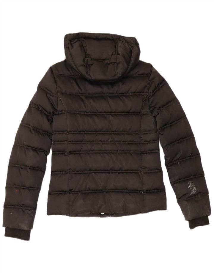 Calvin Klein Jeans Veste matelassée à capuche pour femme UK 10 Small Noir Polyester