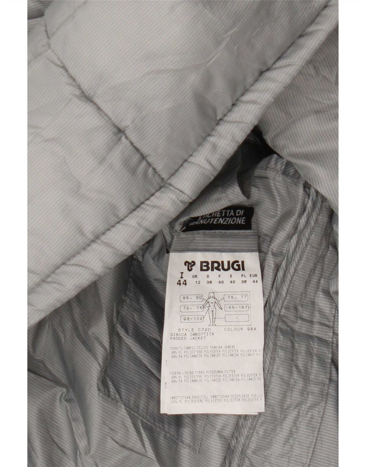 Brugi Veste matelassée pour femme UK 12 Gris moyen Polyester