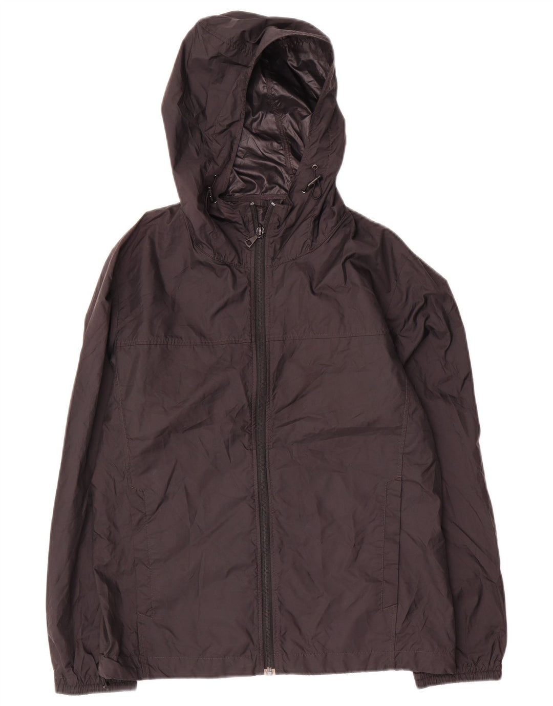 Uniqlo Veste de pluie à capuche pour femme UK 10 Small Noir Polyester