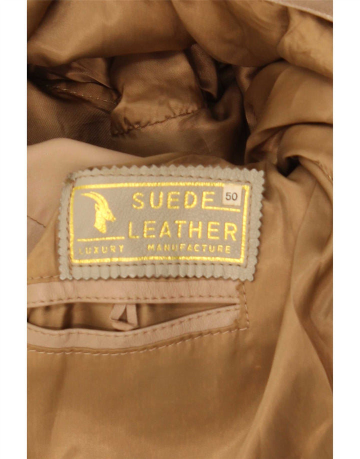 Veste en cuir homme vintage IT 50 Grand cuir beige