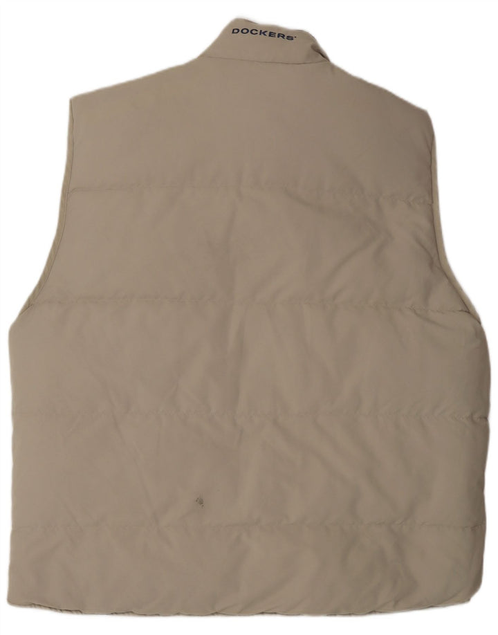 Dockers Gilet matelassé réversible pour homme UK 44 2XL Beige Polyester