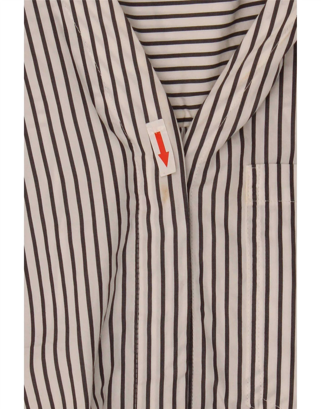 Marks & Spencer Chemise pull pour femme UK 16 Grand coton rayé blanc