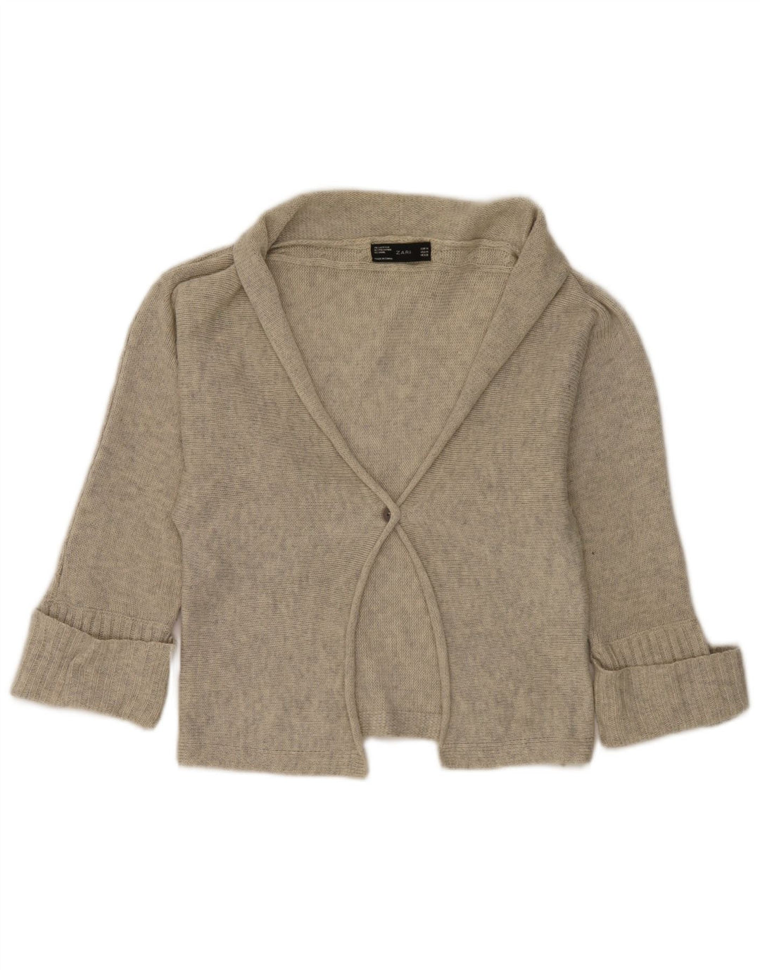 Zara Bolero Jumper UK 12 Femme Gris Moyen Moucheté