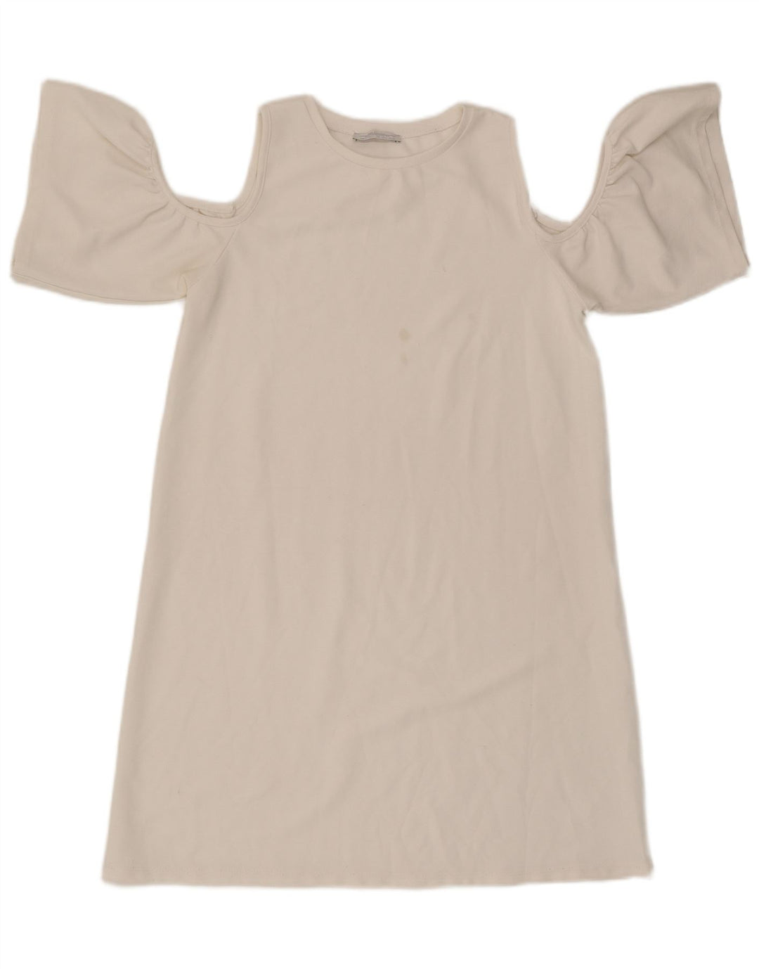Zara Robe à épaules dénudées pour femme UK 10 Petit Blanc