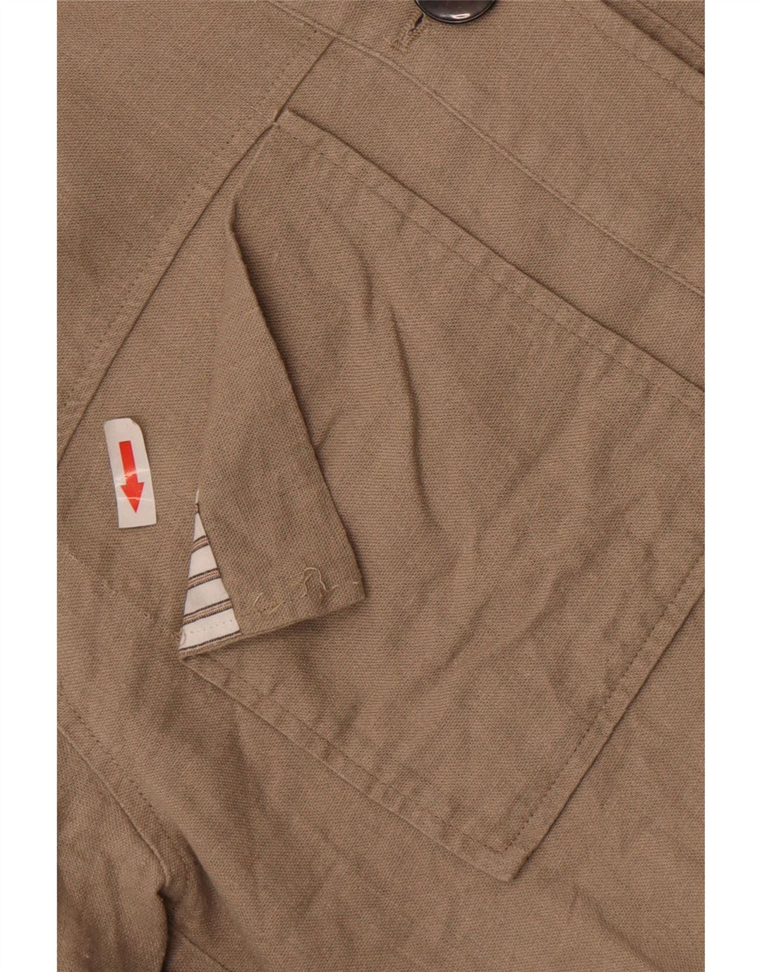 Zara Womens Crop Oversize Bomber Jacket UK 10 Petit Lin Beige