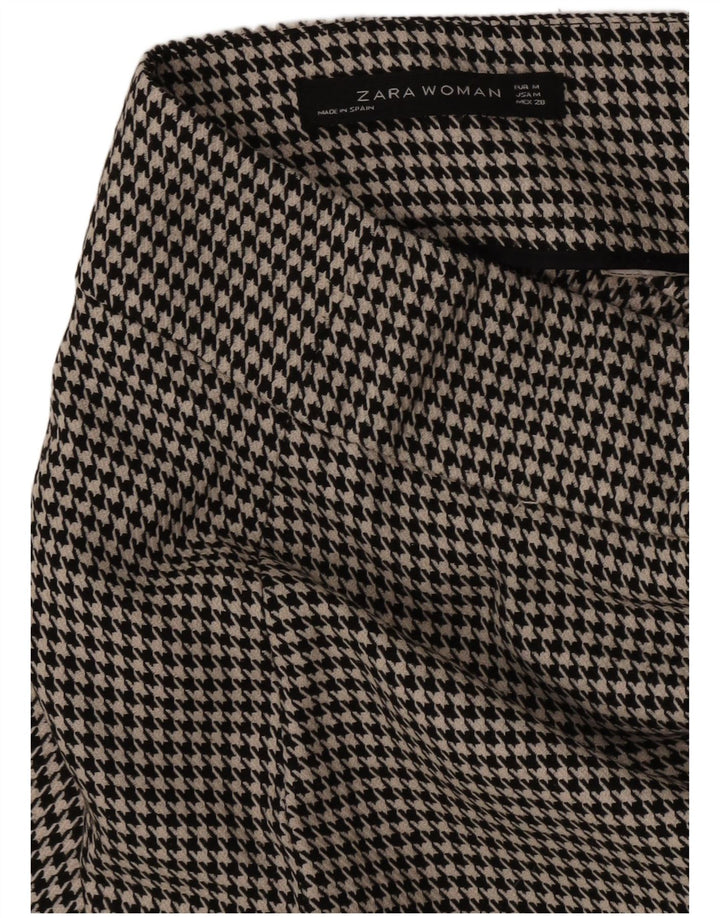 Pantalon court Zara Femme Medium W28 L24 Pied-de-poule noir