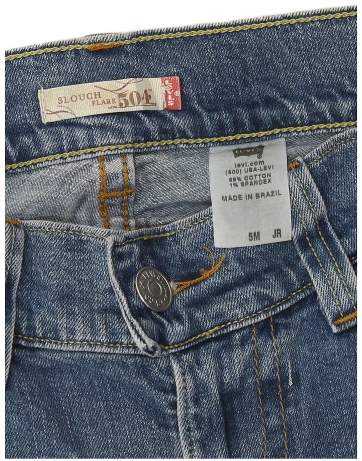 Levi's Jean évasé 504 Slouch Femme US 5 Medium W28 L32 Bleu Coton
