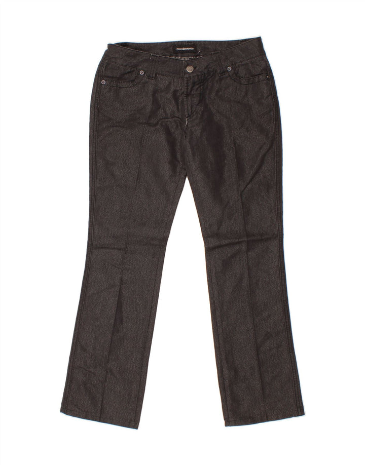 ROCCOBAROCCO Womens Straight Casual Trousers IT 42 Medium W30 L28  Black Vintage Roccobarocco and Second-Hand Roccobarocco from Messina Hembry 