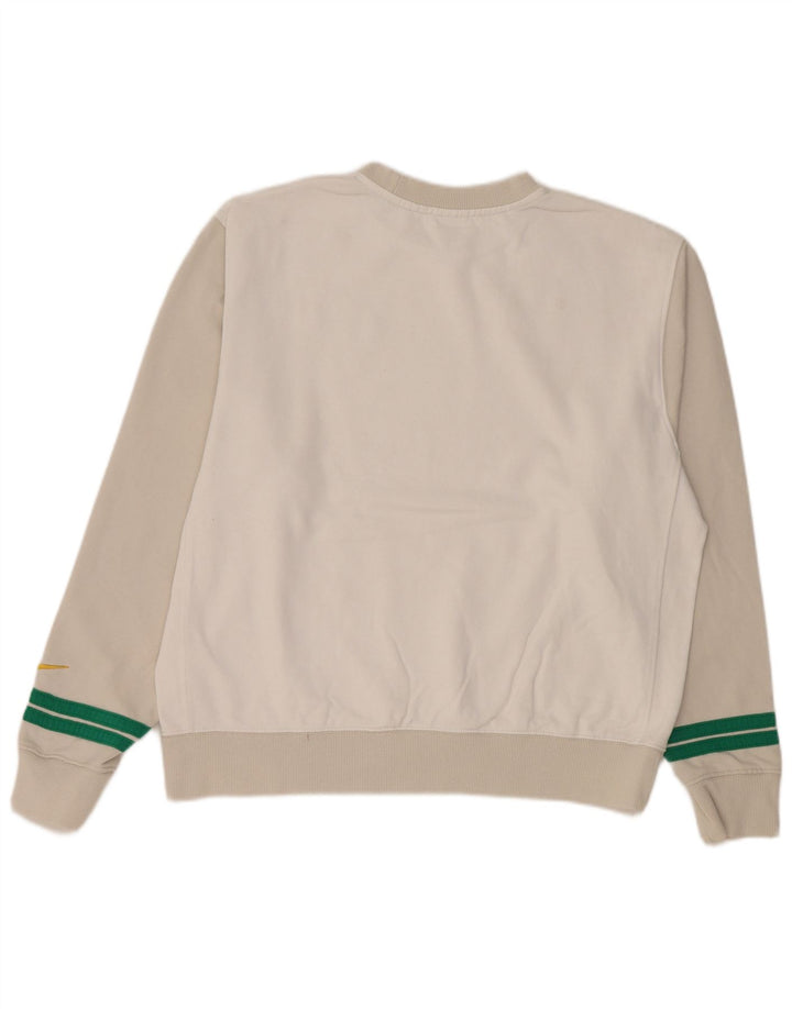 Nike Sweat-shirt graphique en coton color block blanc moyen pour homme