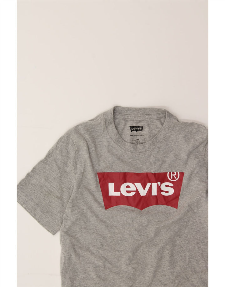 LEVI'S Boys Graphic T-Shirt Top 13-14 Years Grey Cotton Vintage Levi's and Second-Hand Levi's from Messina Hembry 