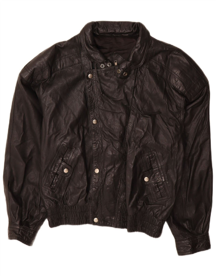 Yukon Trail Veste en cuir pour homme IT 50 Large Noir