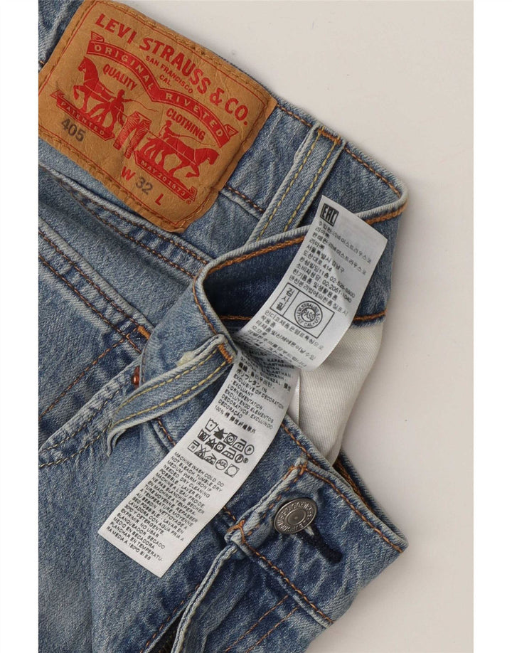 Levi's Short en Jean 405 W32 Homme Bleu Moyen Coton